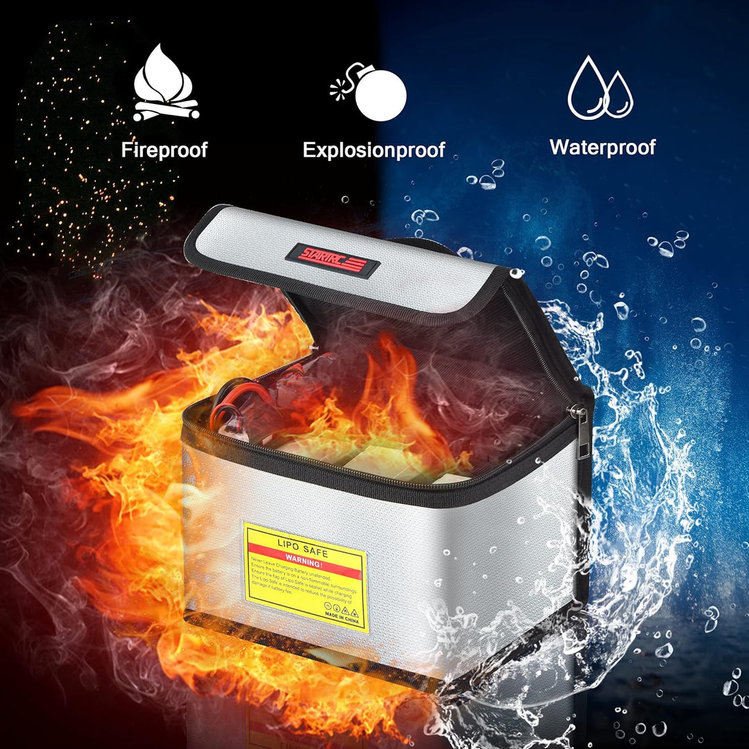 STARTRC Lipo Safe Bag Feuerfeste, explosionsgeschützte Tasche Grossraum-Lipo Akku Aufbewahrungsbox S