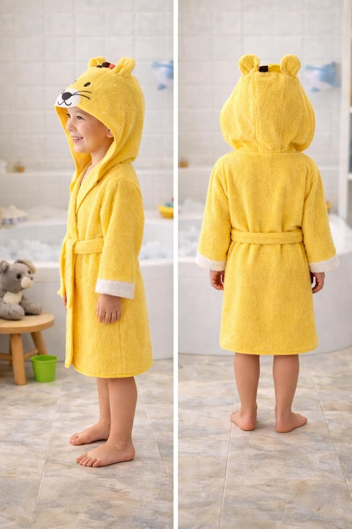ELY PARKER Bademantel Kinder Frottee, Jungs, Jungen, Mädchen, Handtuch aus Türkische Baumwolle, mit