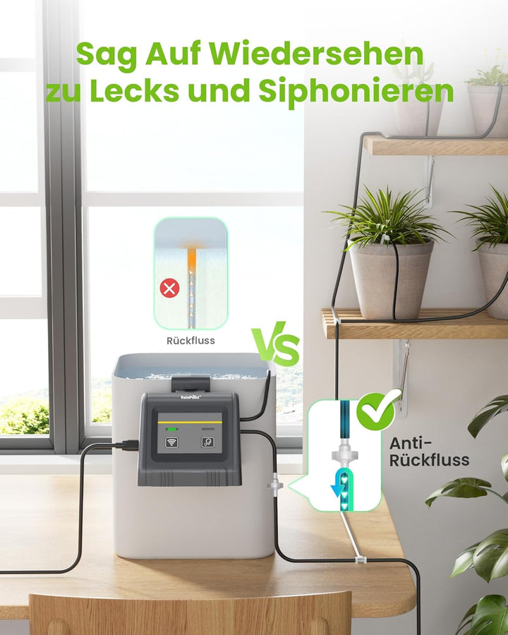 RAINPOINT WiFi Automatisches Bewässerungssystem, Einstellbare Wassermenge, APP-Fernbedienung Automat