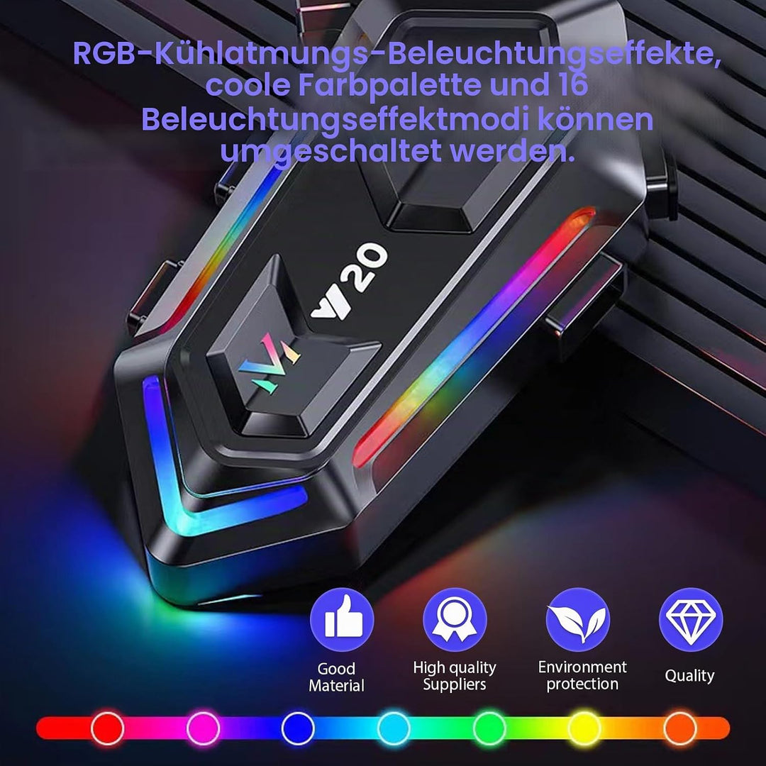 Motorradhelm Bluetooth Motorrad Helm Bluetooth Headset, Doppelte Geräuschreduzierung Headsets, RGB/F