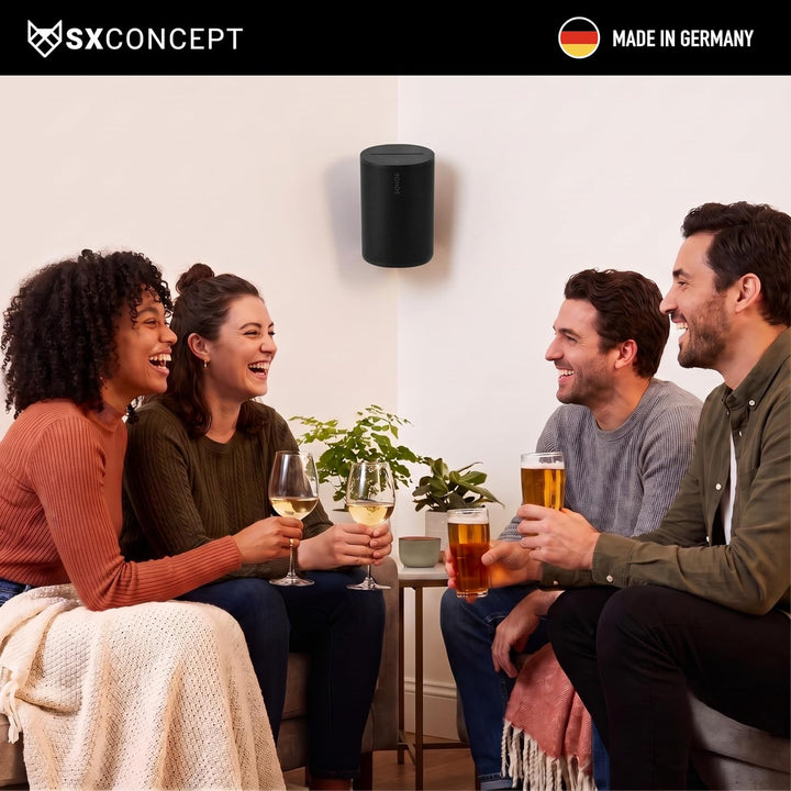 SX-Concept Wandhalterung für Sonos Era 100 | Eck-Variante | Minimalistisches Design | Optimaler Wand