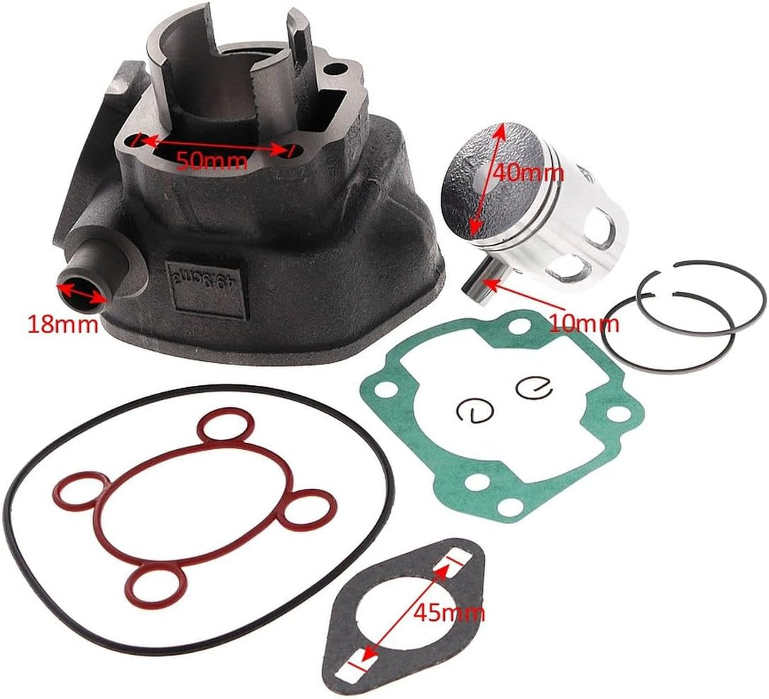 Zylinder Kit STANDARD 50ccm kompatibel für APRILIA SR50 LC (94-97), MOTOWELL Magnet RS 2-Takt, MBK N