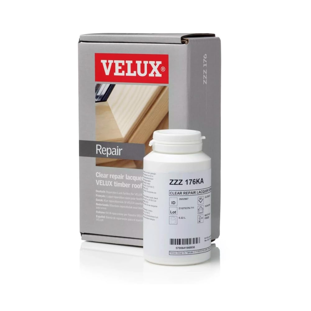 VELUX Pflegeset ZZZ 176KL für Holz Dachfenster – Acryllack 220 ml, Wartungsset für GZL GGL GHL GPL,