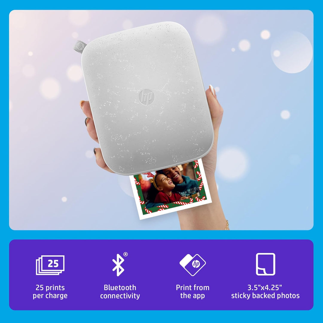 HP Sprocket Sofortbild-Fotodrucker, 7,6 x 10,2 cm, Zinkpapier, 50 Stück