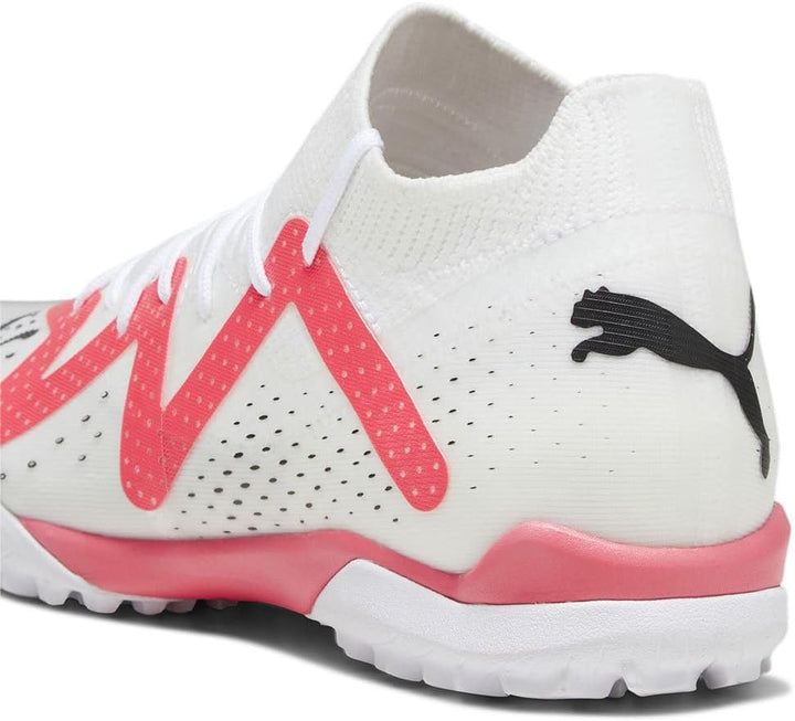 PUMA Unisex Kinder Future Match Tt + Mid Jr Fussballschuh 35 EU Puma White Puma Schwarze Feuer Orchi