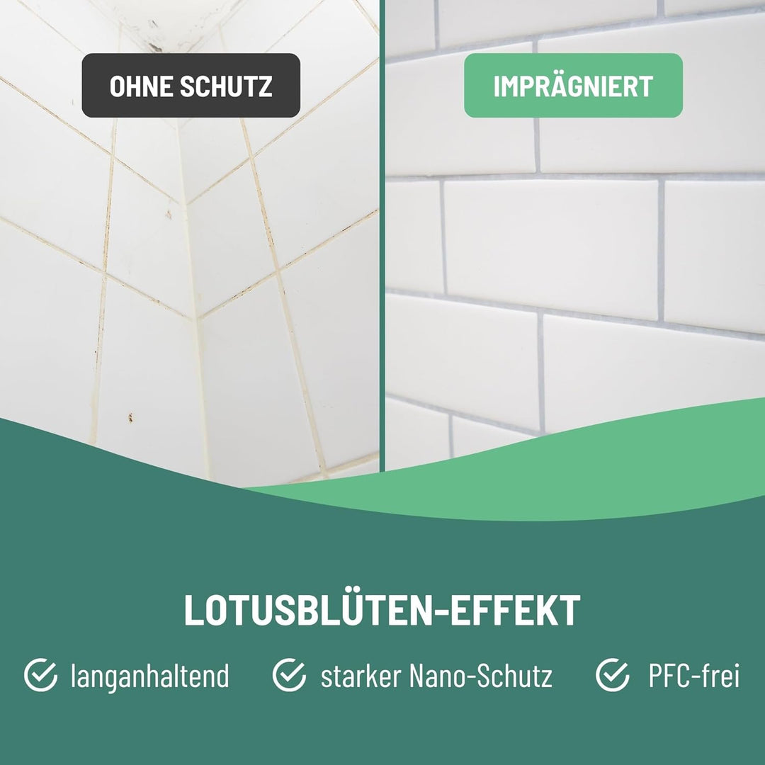 eco:fy Fugen & Fliesen Imprägnierung Versiegelung Imprägniermittel für Bad Dusche Küche gegen Schimm
