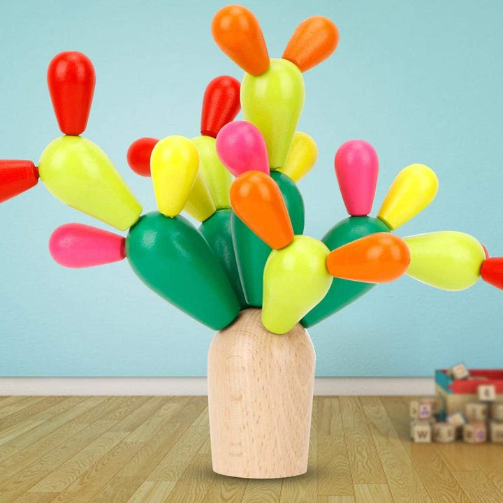 Zerodis Spielzeug Balancing Cactus Toy Assembled Building Blocks Balancing Tree frühe Lernspielzeug