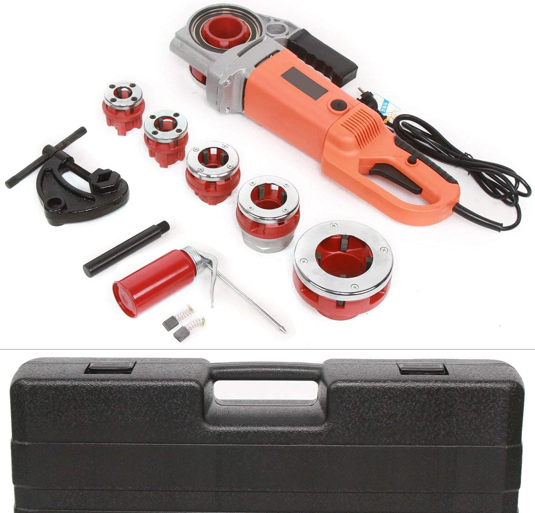 2300W Elektrisch Gewindeschneidmaschine mit Tragetasche 6 Matrizen 1/2, 3/4, 1, 1-1/4, 1-1/2, 2 Zoll