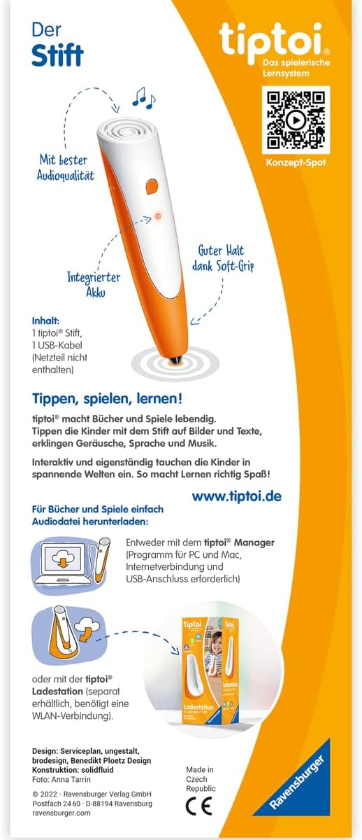 Ravensburger tiptoi® Stift 00110 - Das spielerische Lernsystem, Lernspielzeug für Kinder ab 2 Jahren