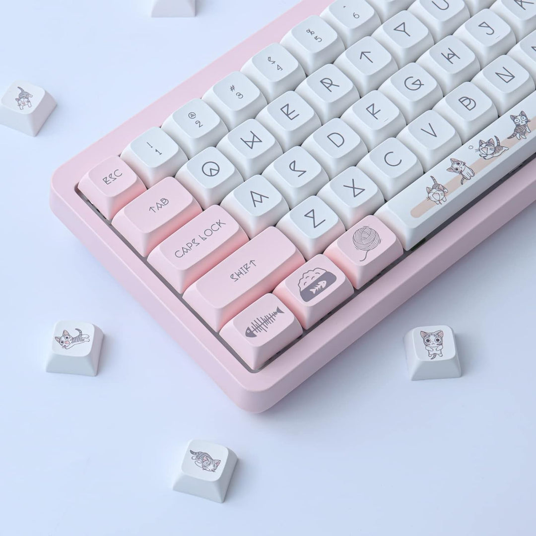 Sunzit XDA Keycaps PBT-Tastenkappen 136 Tasten Farbsublimation für MX-Schalter ISO/ANSI-Layout Mecha
