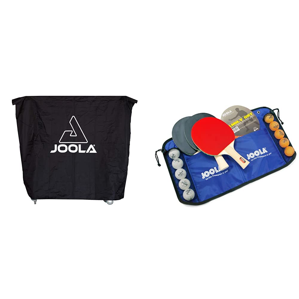 JOOLA Tischtennistisch Abdeckung Tischabdeckung Wetterfeste Schutzhülle Outdoor und Indoor, Schwarz,