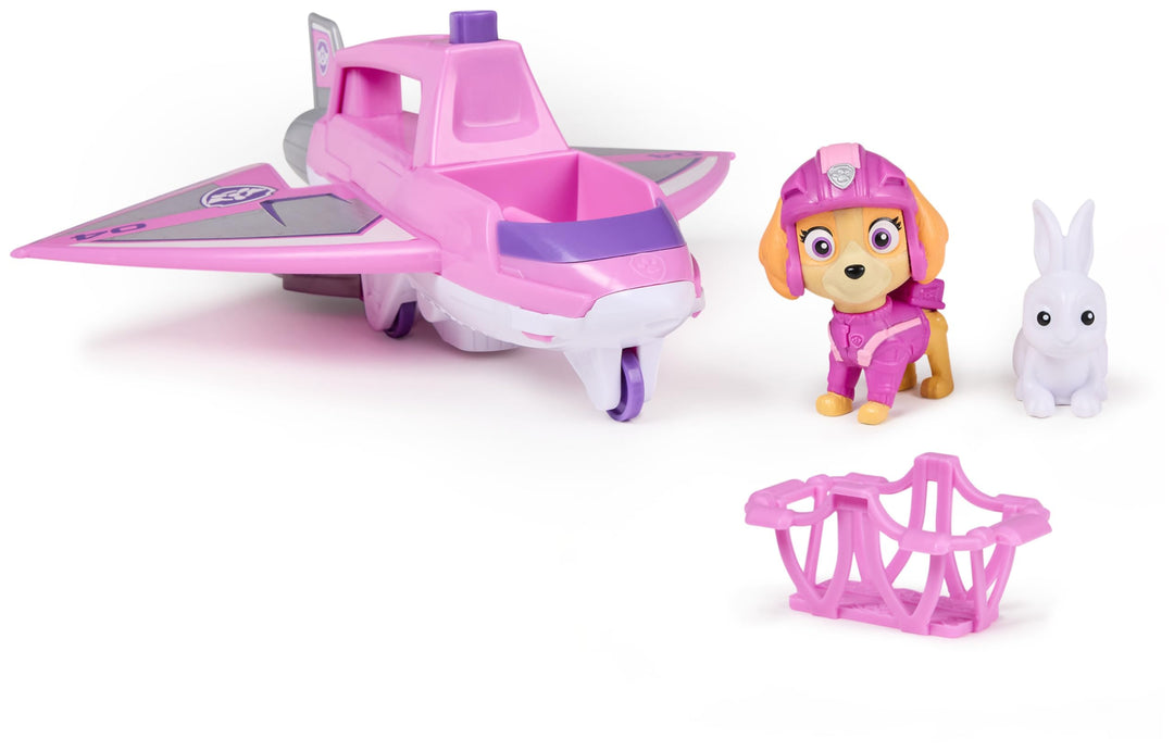 PAW PATROL Air Rescue - Skyes Rettungsflugzeug mit einziehbarer Klaue und Rettungskorb, mit Skye Spi