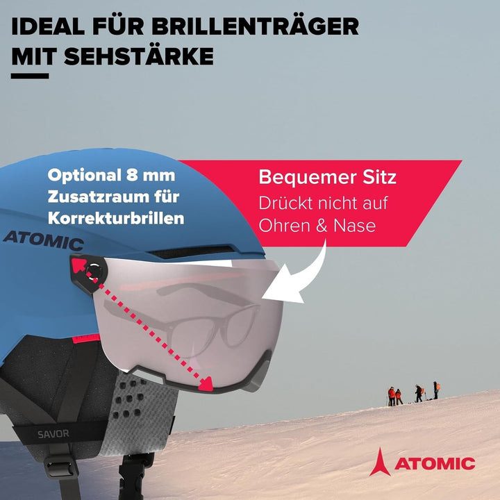 ATOMIC Savor Visor JR Skihelm mit Visier - Für Kinder &amp; Jugendliche - Max. Stossdämpfung - Active Ai