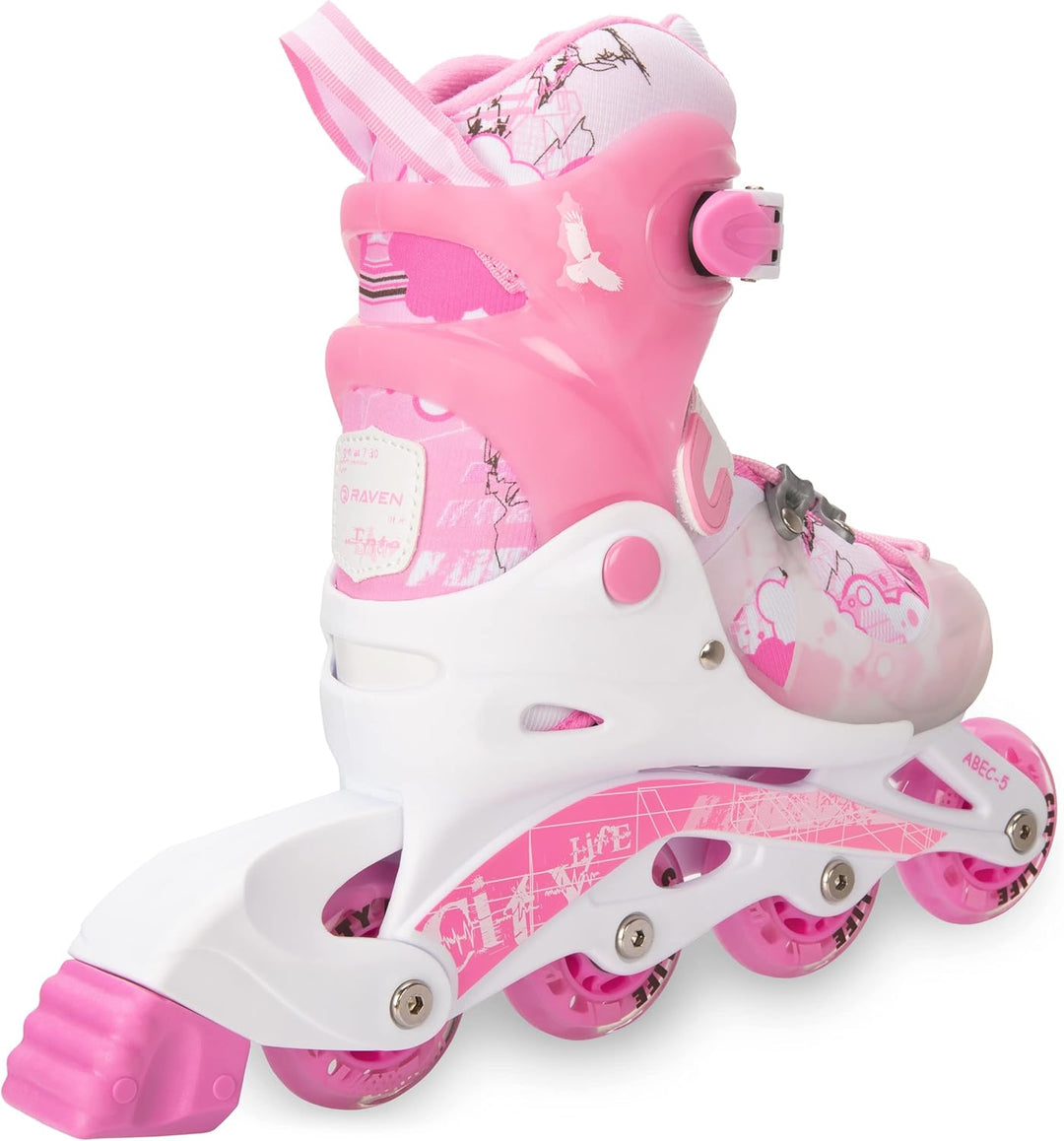 Raven 3in1 Verstellbare Kinder Inline Skates Princess - Inliner Triskates - Rollschuhe Kugellager Ab