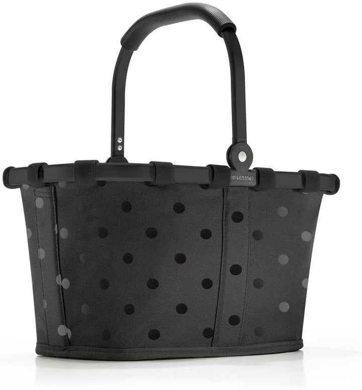 reisenthel carrybag XS Glossy dots Black – Kleiner Stabiler Korb im XS Format Kleiner Variante der E