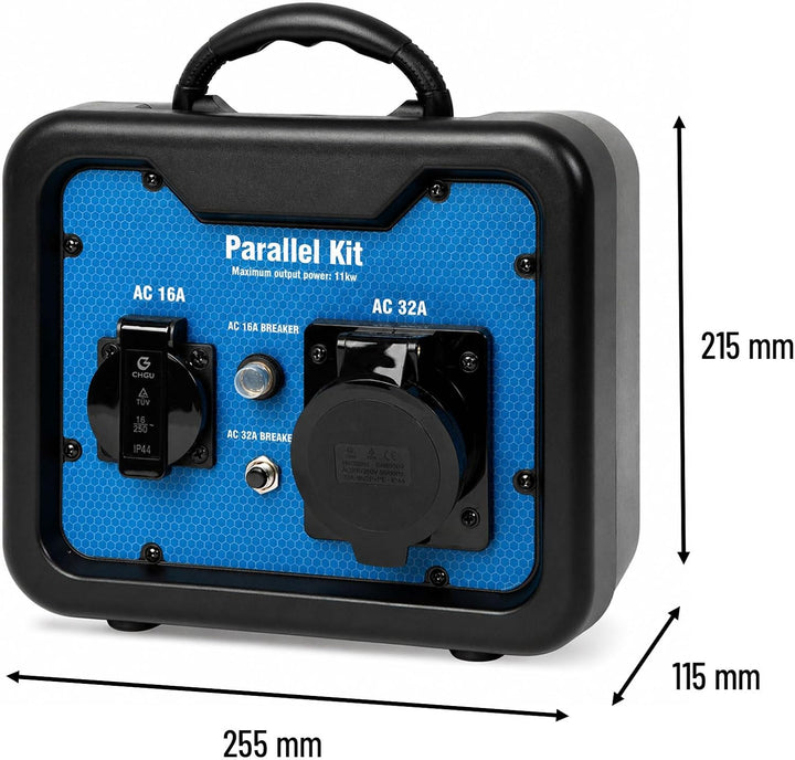 EBERTH Parallel Kit für Inverter Stromerzeuger, Parallelbetrieb von 2 Generatoren, Systemleistung bi