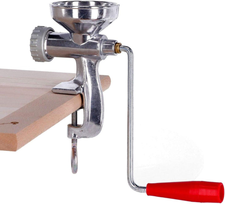Nudelmaschine manuell mit 3 Matrizen aus Messing und Aluminium für Spaghetti, Makkaroni und Bucatini