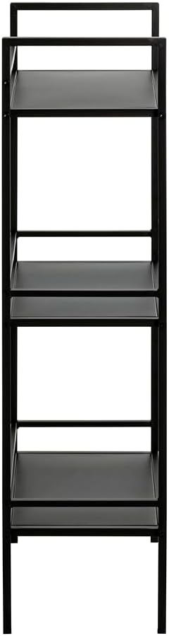 HAKU Möbel Regal, schwarz, Metall - Masse: B 35 x H 95 x T 25 cm, Style: Modern Schwarz B 35 x H 95