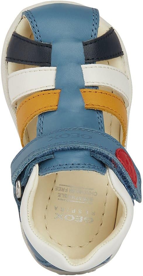 Geox Baby-Jungen B Macchia Boy Sandal 18 EU Avio Multicolor, 18 EU Avio Multicolor