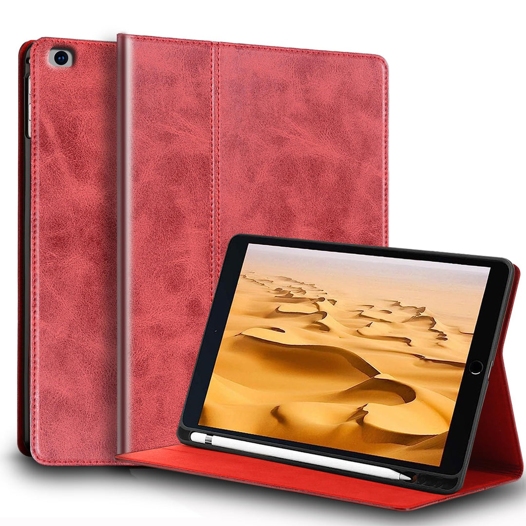 Gexmil Hülle für iPad Mini 5./4. Generation 2019/2015 7,9 Zoll Echt Leder Hülle mit Stylus Halter An