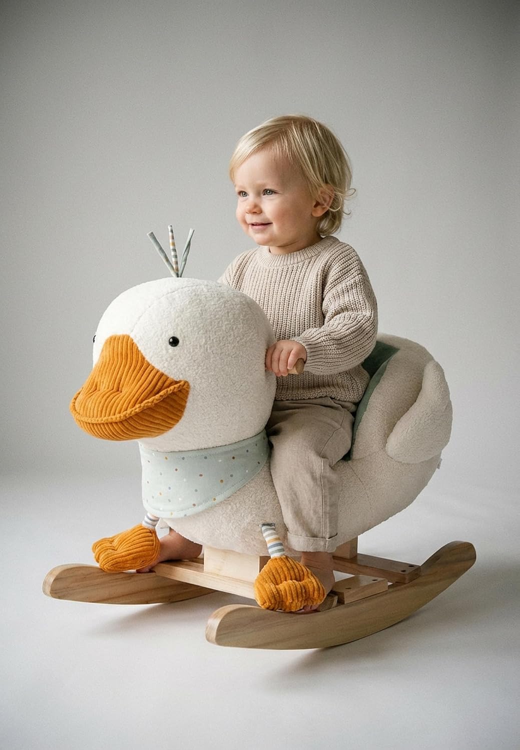 Sterntaler Schaukeltier Ente Edda Lou für Jungen und Mädchen, mehrfarbig