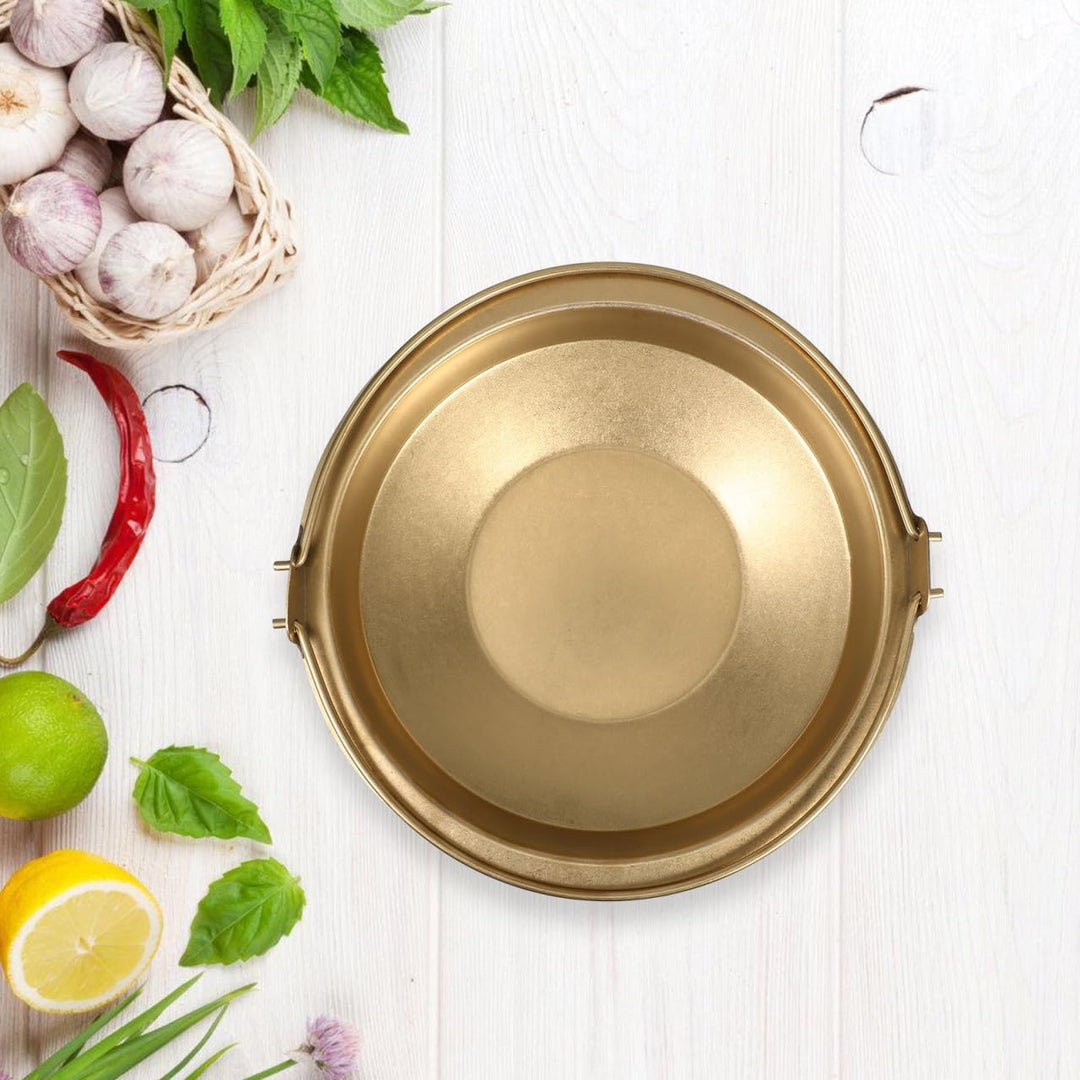 SOLUSTRE Brattopf Aus Edelstahl Campingtopf Zum Kochen Sukiyaki-kochtopf Aus Campingkochertopf Für A