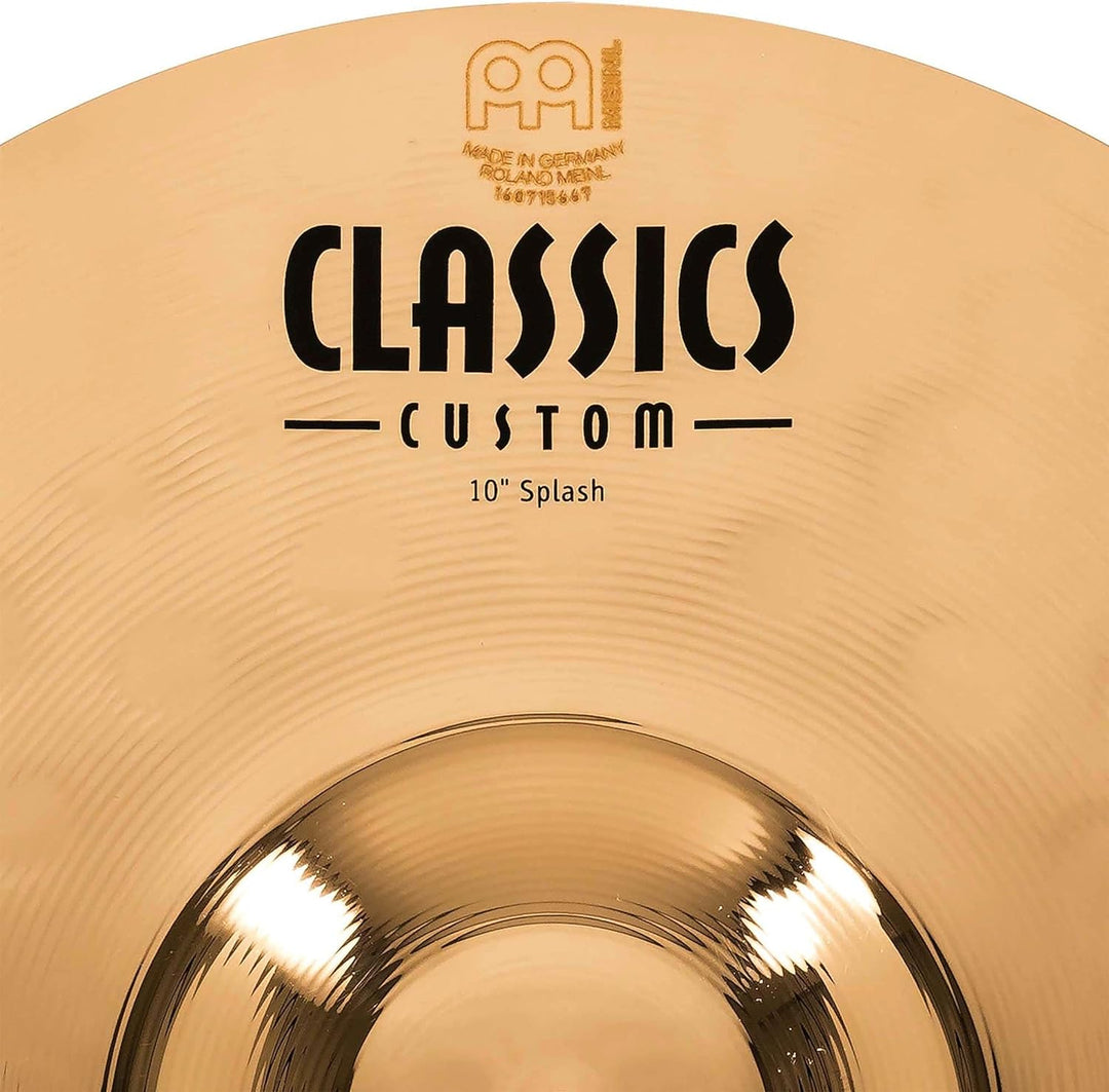 Meinl Cymbals Classics Custom Brilliant Splash 10 Zoll (Video) Schlagzeug Becken (25,40cm) B12 Bronz