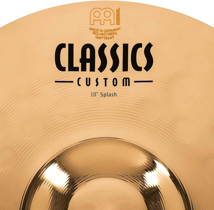 Meinl Cymbals Classics Custom Brilliant Splash 10 Zoll (Video) Schlagzeug Becken (25,40cm) B12 Bronz