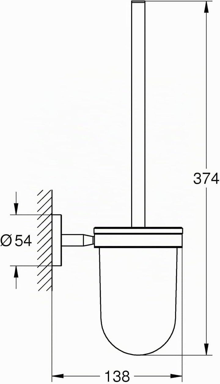 GROHE Start Cosmopolitan - Toilettenbürstengarnitur (Material: Glas/ Metall, Wandmontage, vedeckte B