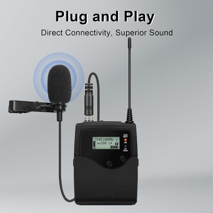 Lavalier-Ansteckmikrofon, omnidirektionales Kondensatormikrofon für Sennheiser Wireless Transmitter