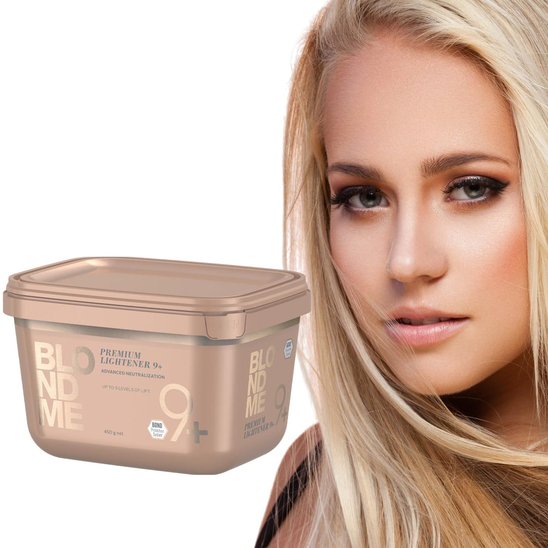 Schwarzkopf Professional BlondMe Premium Aufheller 9+, 1er Pack (1 x 450 g) blau 450 g (1er Pack), b
