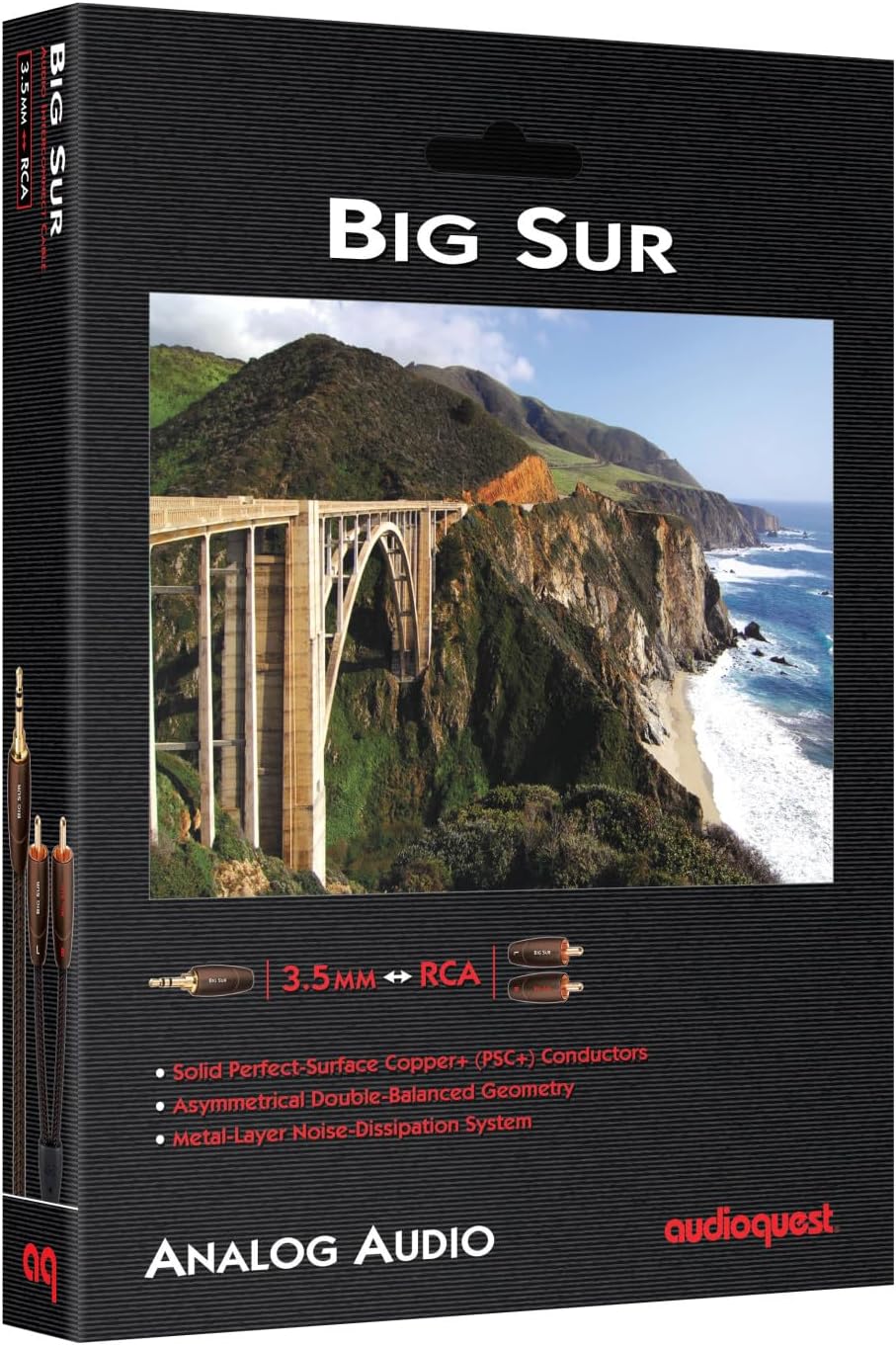 AudioQuest Big SUR 3 m High-End Audiokabel 3,5 mm Klinke auf Cinch (Stereo)