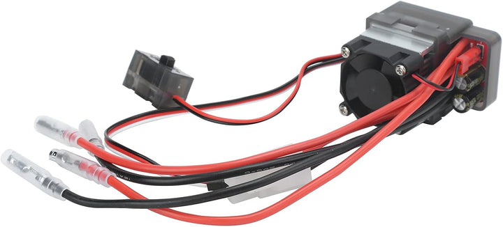 Drfeify RC ESC 360A mit Kühlkörper und Lüfter wasserdichter gebürsteter Regler für 1/10 RC Crawler/T