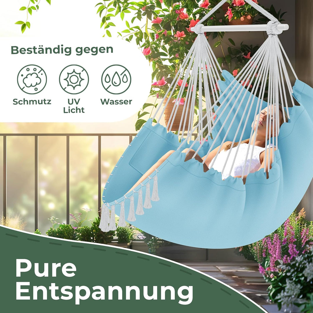 KESSER® Hängesessel Safari XXL Hängestuhl für Erwachsene & Kinder Hängematte bis 150 kg Hängesitz Au