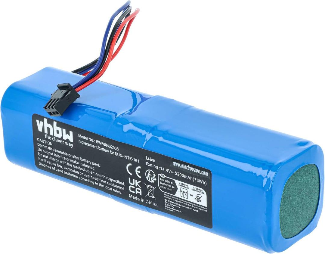 vhbw 1x Akku kompatibel mit Blaupunkt Bluebot Xtreme BPK-VCBB1XTEN, BPK-VCBB1XTE, BPK-VCBB1XTEIC Sta