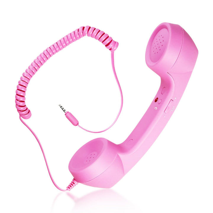 Retro 3,5-mm-Telefonhörer, kabellose Empfänger Kopfhörer für Handy Tablet Laptop Headset mit bequeme