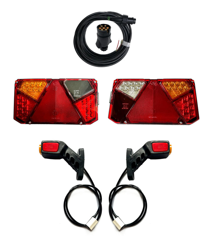 Anhängerbeleuchtung SET LED Rückleuchten Umrissleuchten Kabel 7,1m für Anhänger