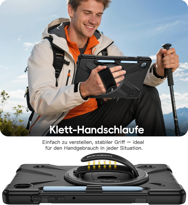 BRAECN Hülle für Samsung Galaxy Tab S6 Lite 10,4 Zoll 2024/2022/2020 | Robuste Stossfeste Tragbare S