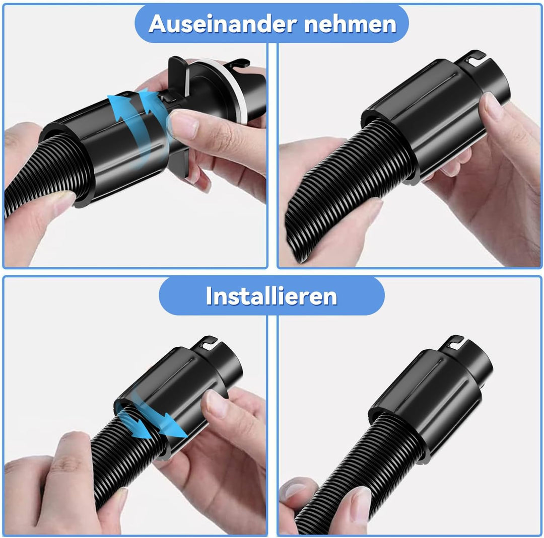 DOBESTS Elektrische Luftpumpe, Elektrische Pumpe mit 4 Düsen für Aufblasbare Air Track Matte, Luftma