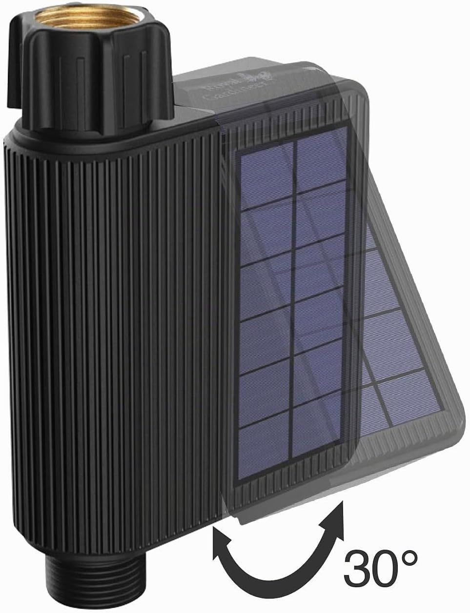 Royal Gardineer Bewässerungssystem WLAN: WLAN-Bewässerungscomputer, Solar, Wassermengenzähler, App,