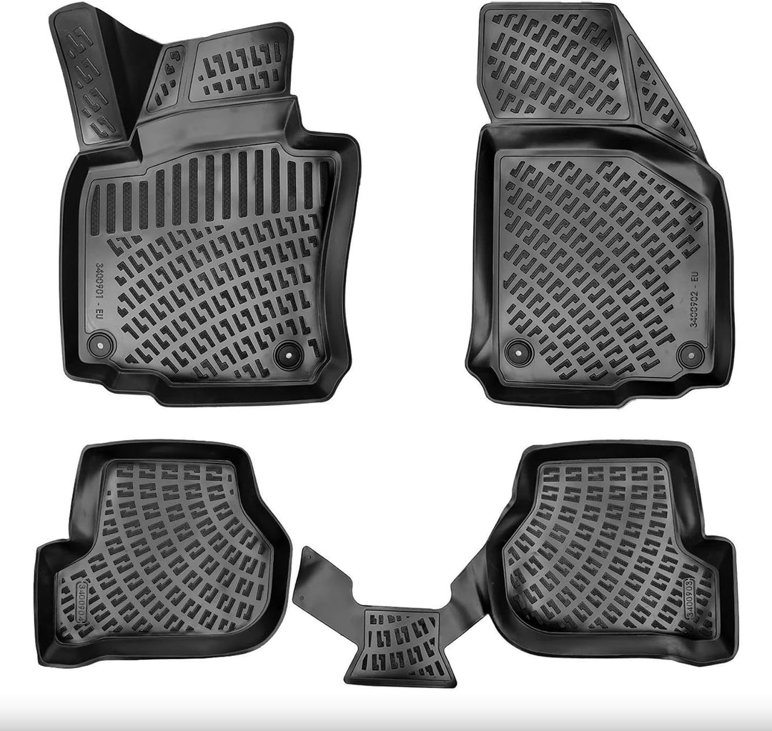 Rizline Passgenau 3D Fussmatten Auto Kompatibel mit Volkswagen Golf 5 &amp; Golf 6 2002-2012 Auto Zubehö