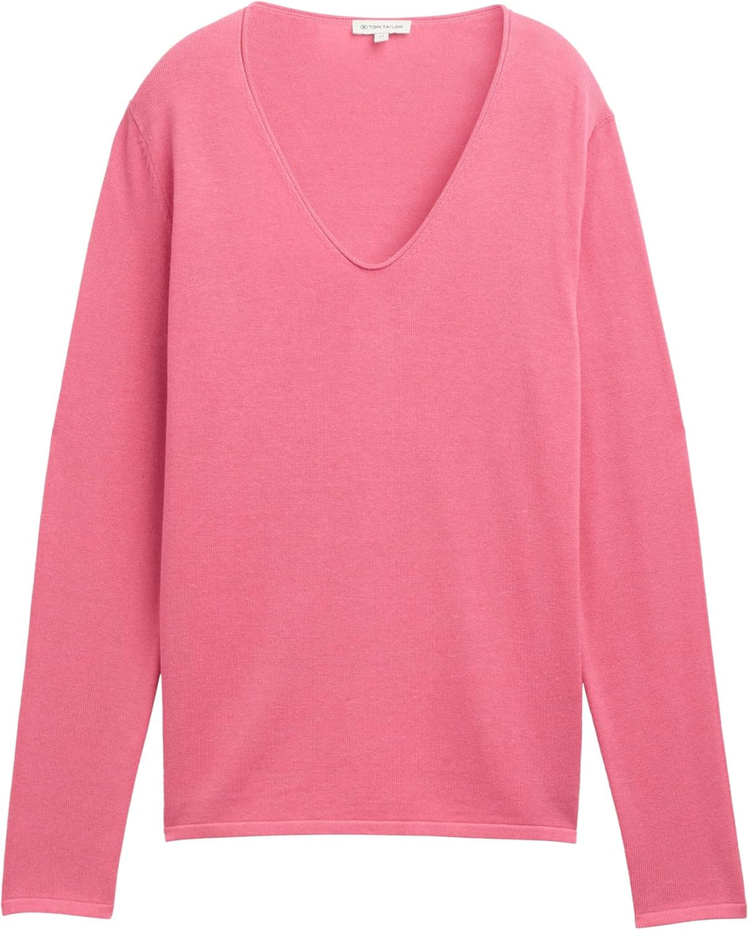 TOM TAILOR Damen Basic Strickpullover mit V-Ausschnitt XXS 15116 - Bright Rose, XXS 15116 - Bright R