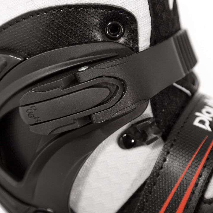 Playlife Inline Skates Flyte Black 84, Schwarz/Weiss, Unisex für Herren und Damen, 84mm/82A Rollen,