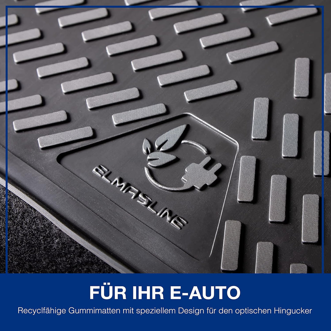 ELMASLINE Design 3D Gummimatten Set für OPEL Corsa-E (Elektro) ab 2019 | Extra hoher Rand | Corsa F