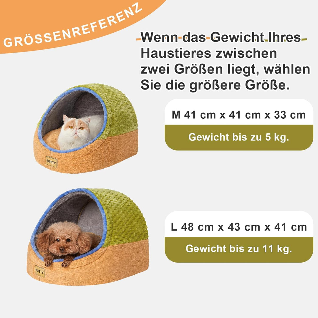 Jiupety Nettes Katzenhöhle, Katzenhaus Katzenkorb, Katzenbett mit rutschfestem Boden, Katzenkörbchen