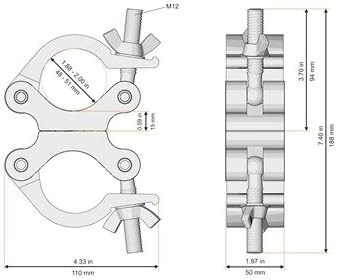 Global Truss Trussaufnehmer doppelt 90° aretierbar black