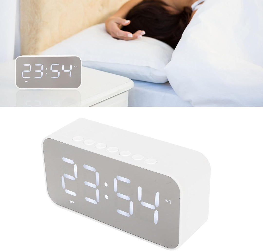 Kabellose Bluetooth-Lautsprecher mit Wecker, Digitaluhr mit Bluetooth-Lautsprecher, Unterstützt FM-R