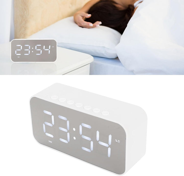 Kabellose Bluetooth-Lautsprecher mit Wecker, Digitaluhr mit Bluetooth-Lautsprecher, Unterstützt FM-R