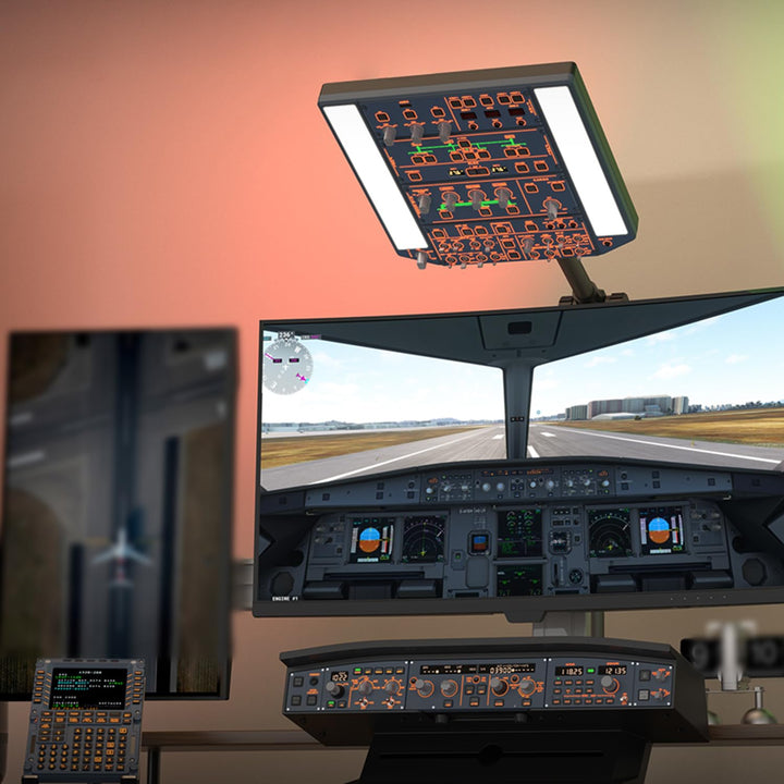 WINGFLEXSIM Flugsimulator Overheadpanel Flight Sim A320OVH Obere Bedienfeld mit IRS- und Beleuchtung