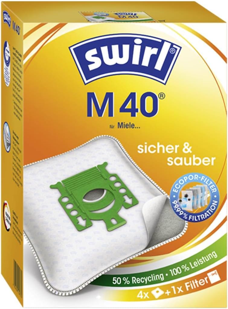 8 Original Swirl Staubsaugerbeutel M40 8x Swirl Beutel M40, 8x Swirl Beutel M40